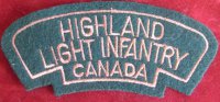 THE HIGHLAND LIGHT INFANTRY OF CANADA